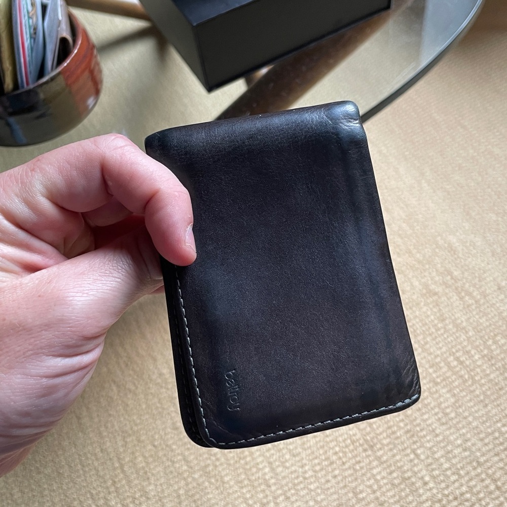 Bellroy leather wallet great patina